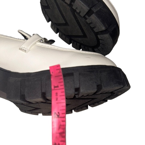 torrid l Faux Leather White Chunky Platform Loafers Size 10 - Picture 6 of 10